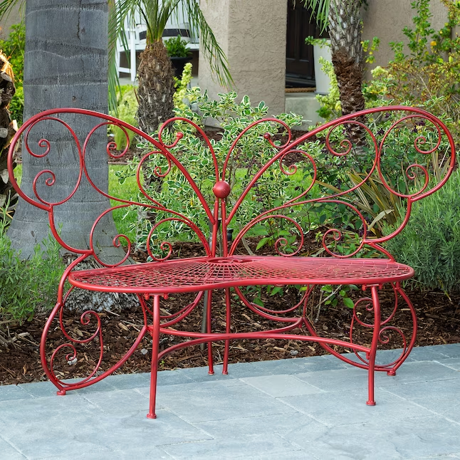 💒Last Day Special 70% off - Butterfly Metal Two People Outdoor Bench