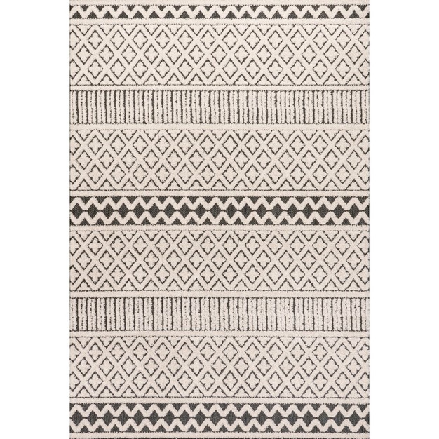 Jonathan Y Ormond High low Modern Trellis Geometric Moroccan Indoor outdoor Area Rug