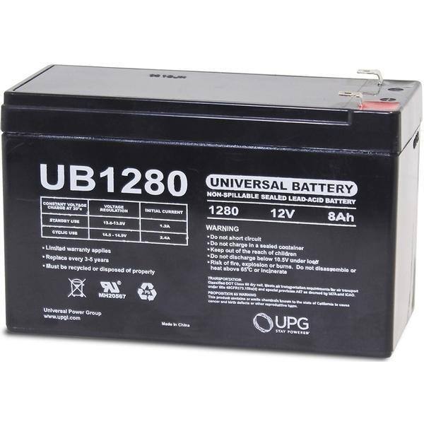 UPG 12-Volt 8 Ah F2 Terminal Sealed Lead Acid (SLA) AGM Rechargeable Battery UB1280