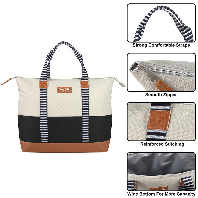 Emma and Chloe Colorblock 20-Can Insulated Cooler Tote Bag