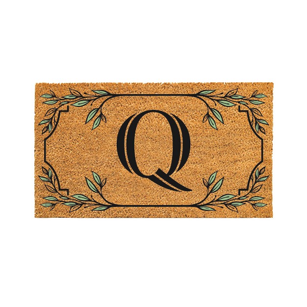 X 16 quot Monogram Coir Mat Letter quot q quot