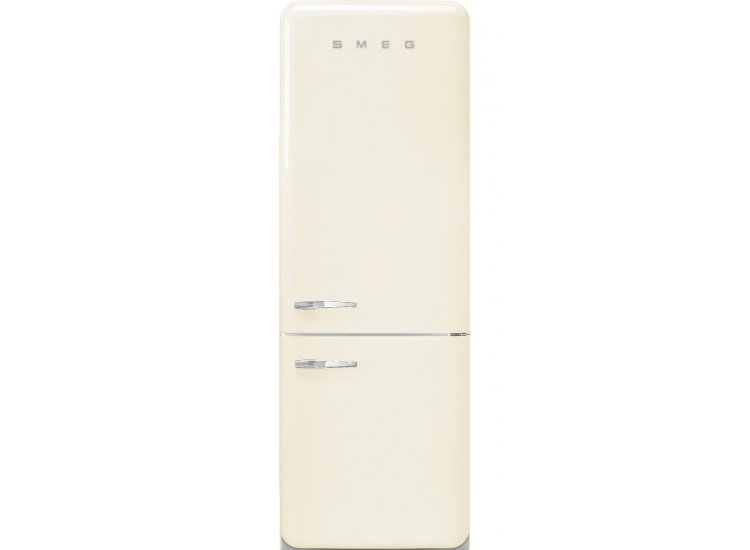 Smeg 50's Retro Style Aesthetic 18 Cu. Ft. Cream Right-Hinge Bottom Freezer Refrigerator With Manual Ice Maker