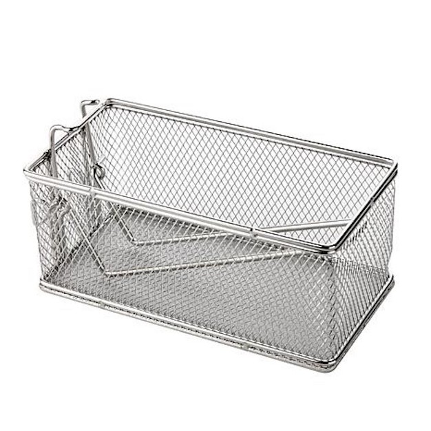 Curtis Stone 2 piece Stainless Steel Fry Basket Set Refurbished Silver