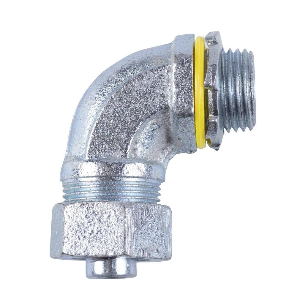 Halex 12 in. Uninsulated Liquid-Tight 90-Degree Connector (1-Pack) 66905