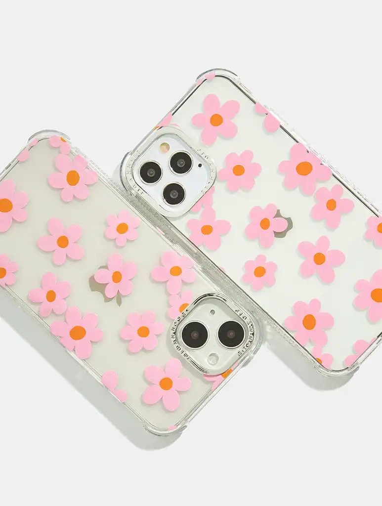 Pink And Orange Flower Shock iPhone Case