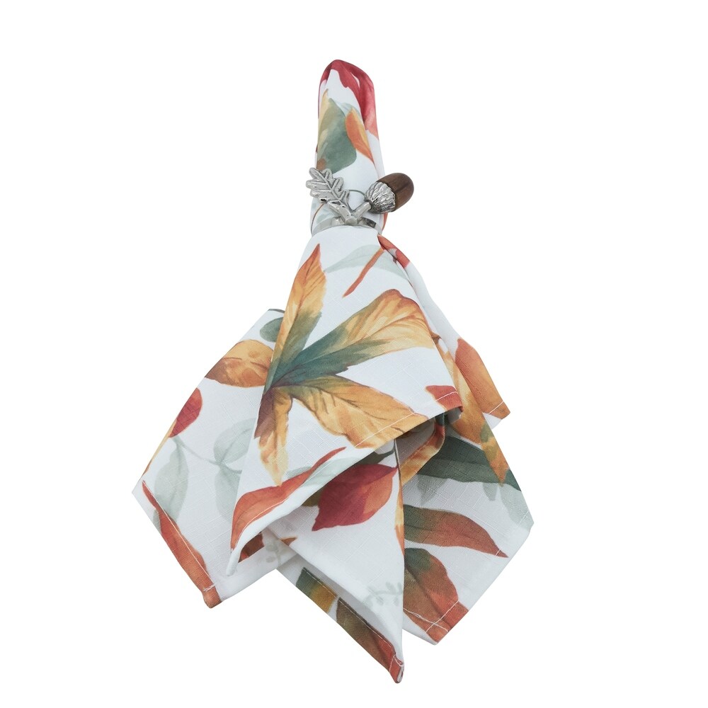 Fall Leaf Print Napkins (Set of 4)