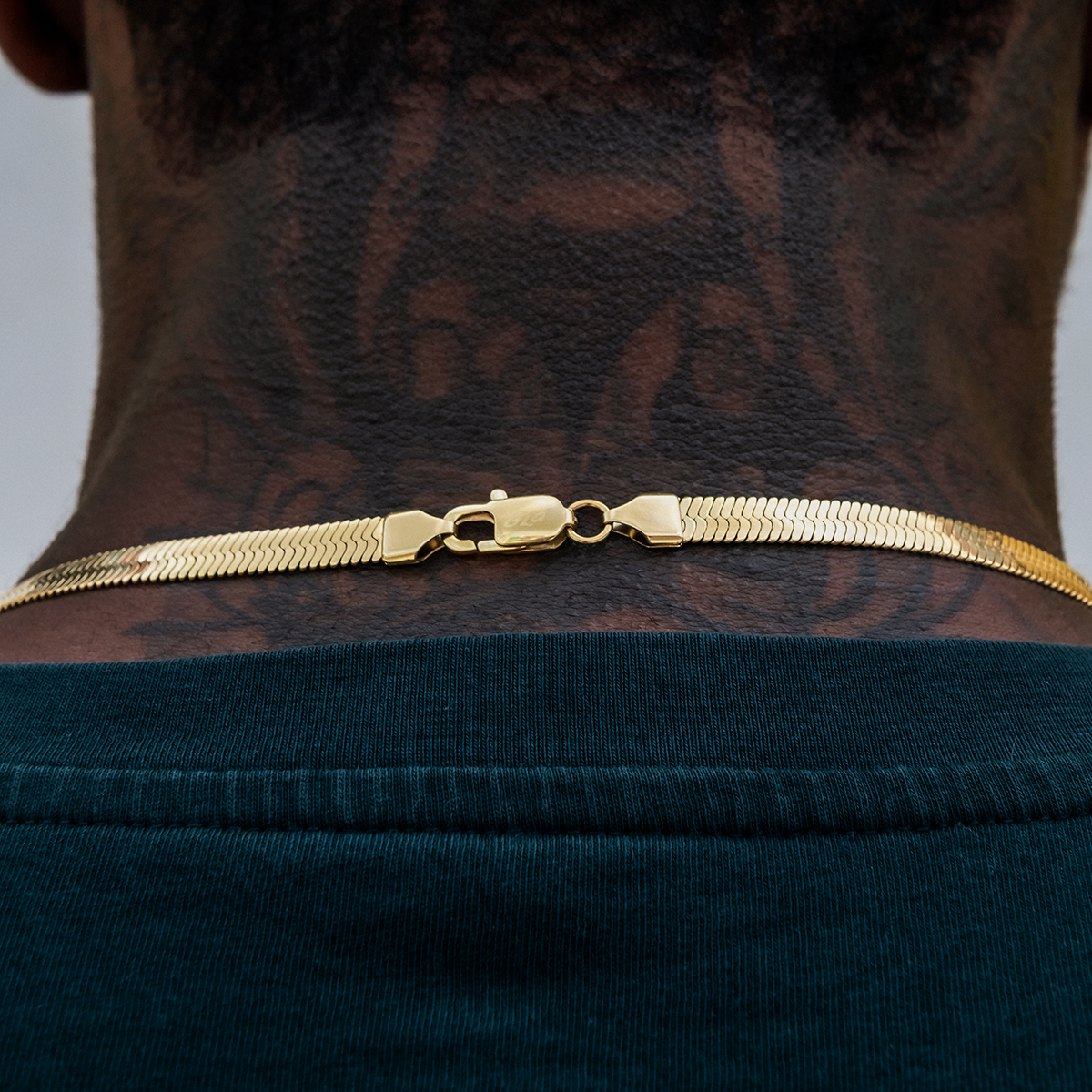 Herringbone Chain in Yellow Gold- 6mm