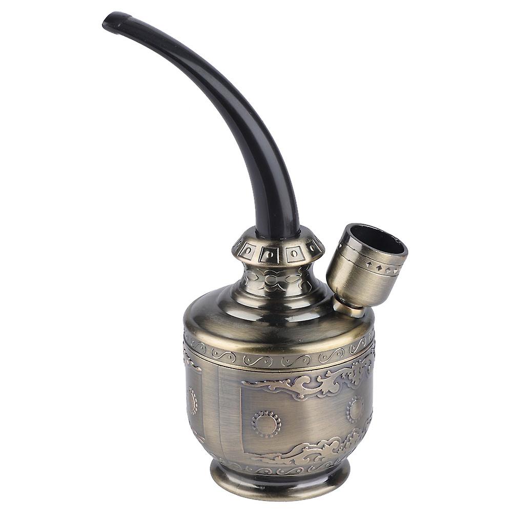 Portable Alloy Water Filter Smoke Pipe Smoking Mouthpiece Cigarette Holder(bronze)