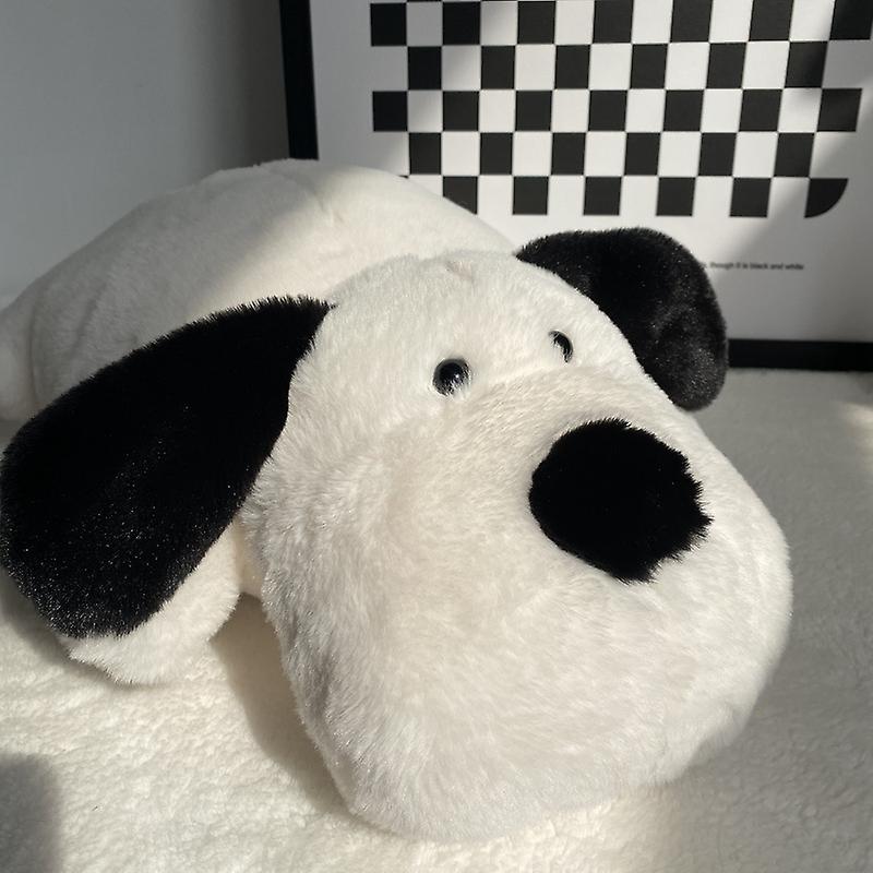 Plush Black and White Dog， Ultra-soft Plush Toy Great Gift For Dog Lovers