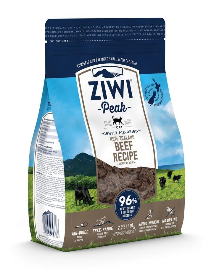 Peak Air Dried Grain Free New Zealand Beef Cat Food;