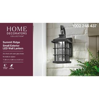 Home Decorators Collection Summit Ridge Collection Zinc Outdoor Integrated LED Wall Lantern Sconce CQH1691LS