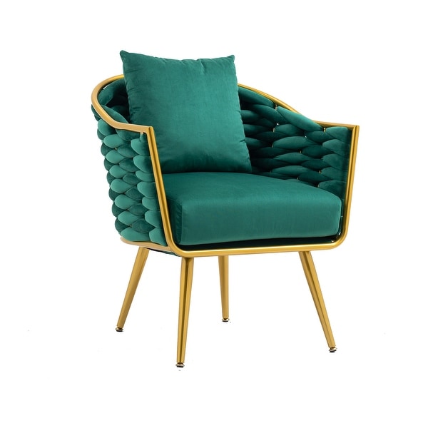 Upholstered Velvet Accent Chair Armchair for Living Room