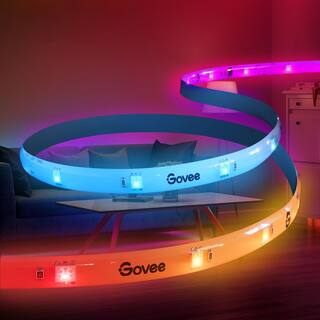 Govee RGBIC Smart Integrated LED 24.6 ft. Strip Light with 36 Watt Equivalent RGBWW Smart Light Bulb H1011AD1