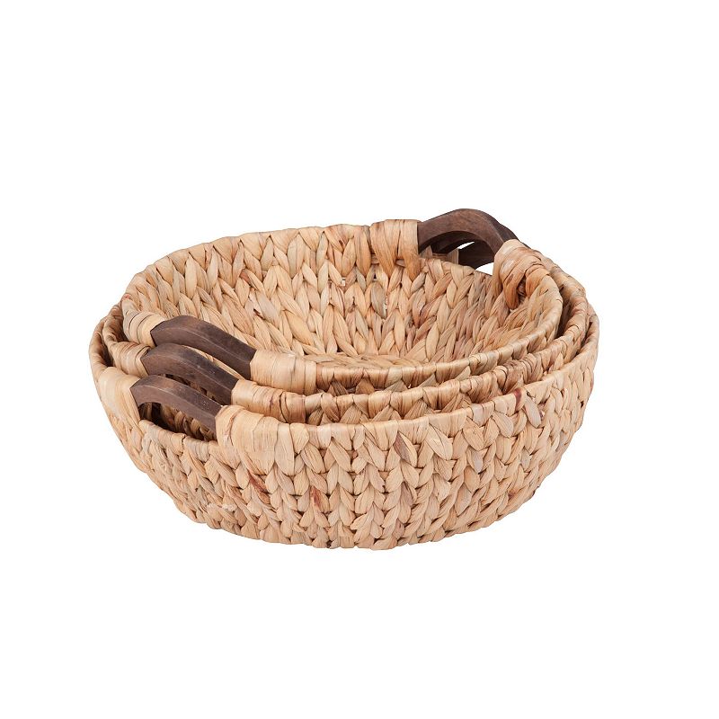 Honey-Can-Do 3-piece Round Woven Nesting Basket Set