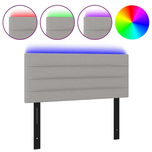 vidaXL LED Headboard Dark/Light Gray 39.4