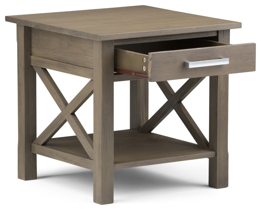 Kitchener SOLID WOOD End Table   Transitional   Side Tables And End Tables   by VirVentures  Houzz