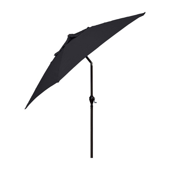 9 x27 X 9 x27 Aluminum Market Patio Umbrella With Crank Lift And Push Button Tilt Navy Astella