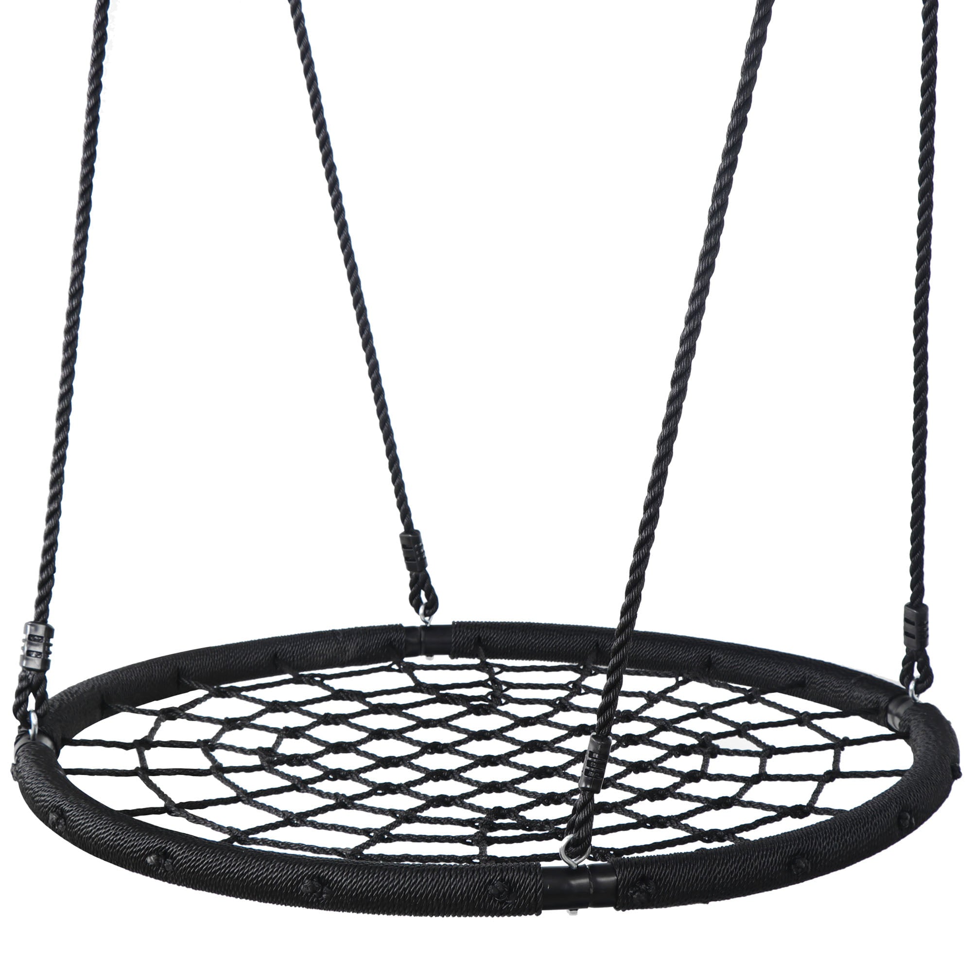 ZenStyle Spider Web Tree Swing Saucer Large Platform with Adjustable Detachable Nylon Rope