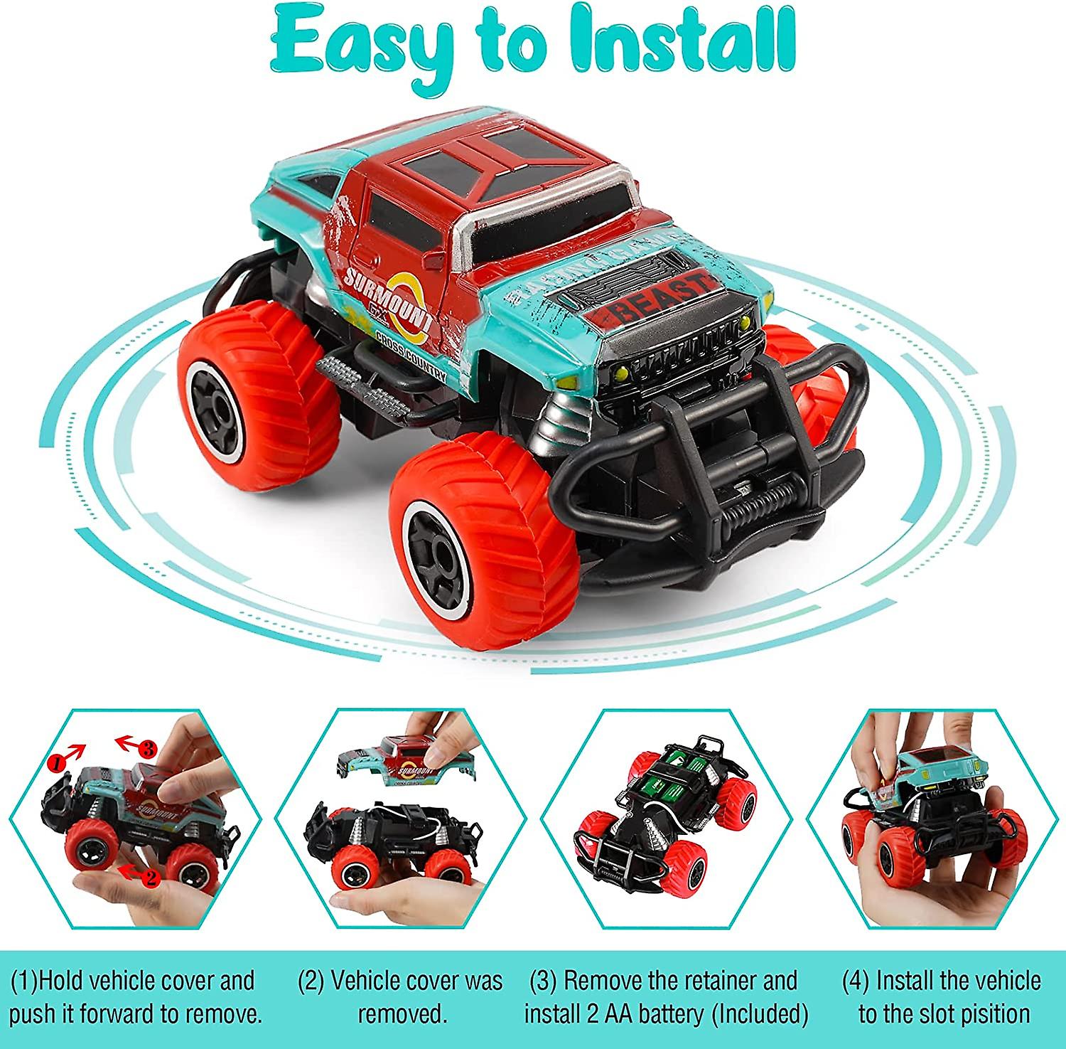 Remote Control Cars For Boys， Rc Car Kids Toys For 3 4 5 6 7 8 9 Years Old Boys Girls， Rc Truck For Kids， Boys Toys Age 3-9 Off Road Vehicle Racing Ca