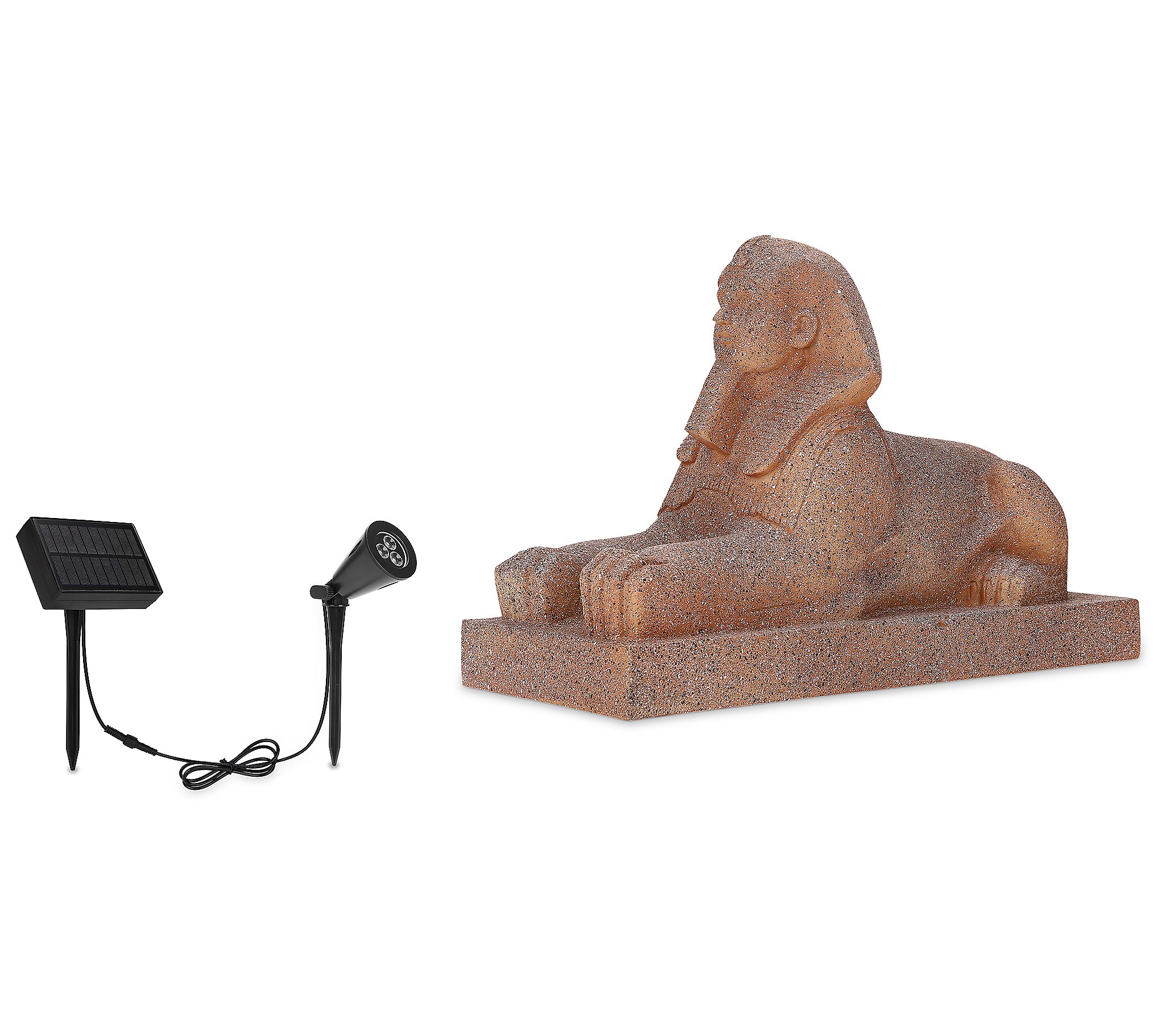 Techko Sphinx Statue with Solar Spotlight