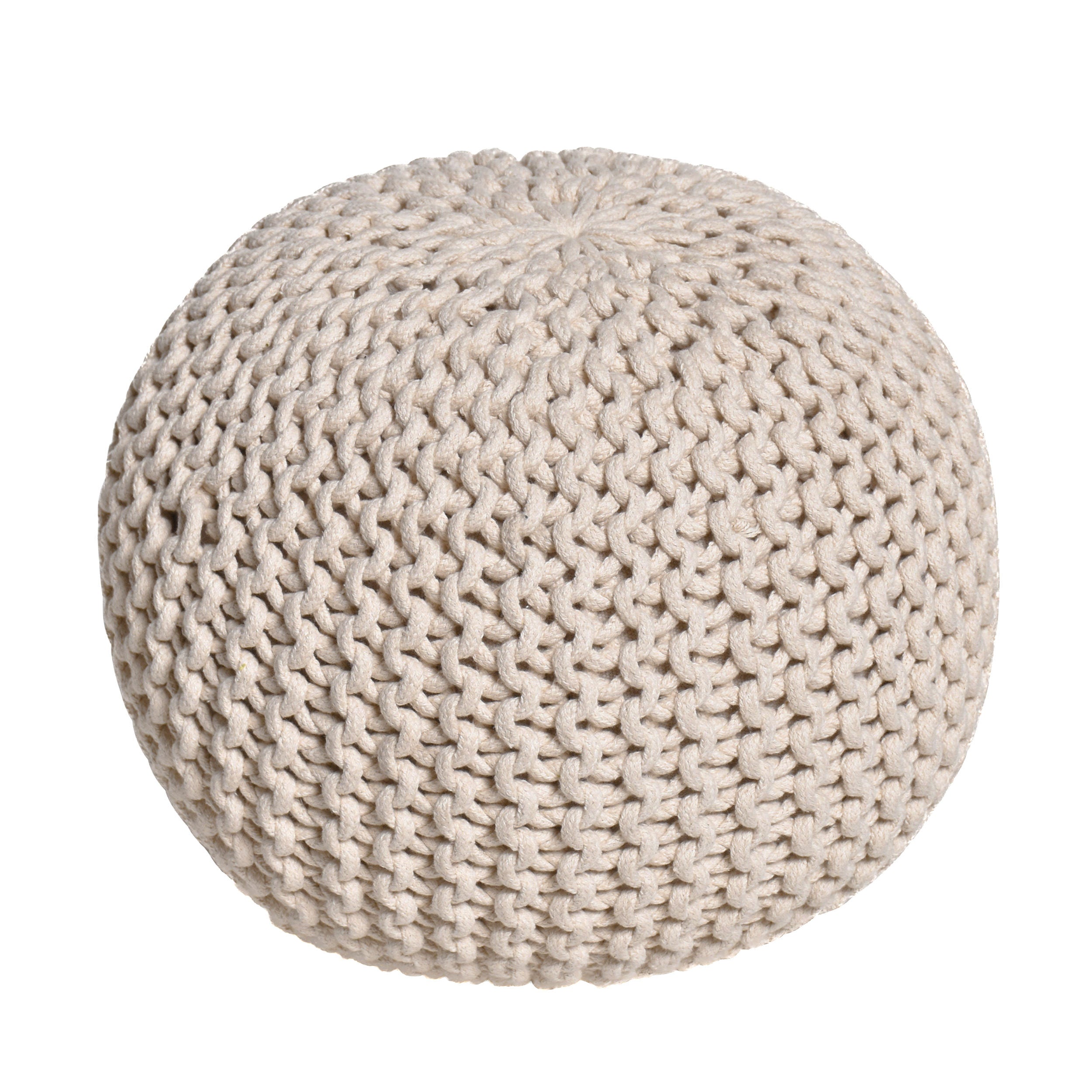 Poona Handcrafted Modern Cotton Pouf