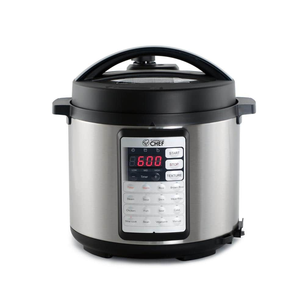 Commercial CHEF 6.3 qt. Stainless Steel 13-in-1 Electric Pressure Cooker CHP63MS