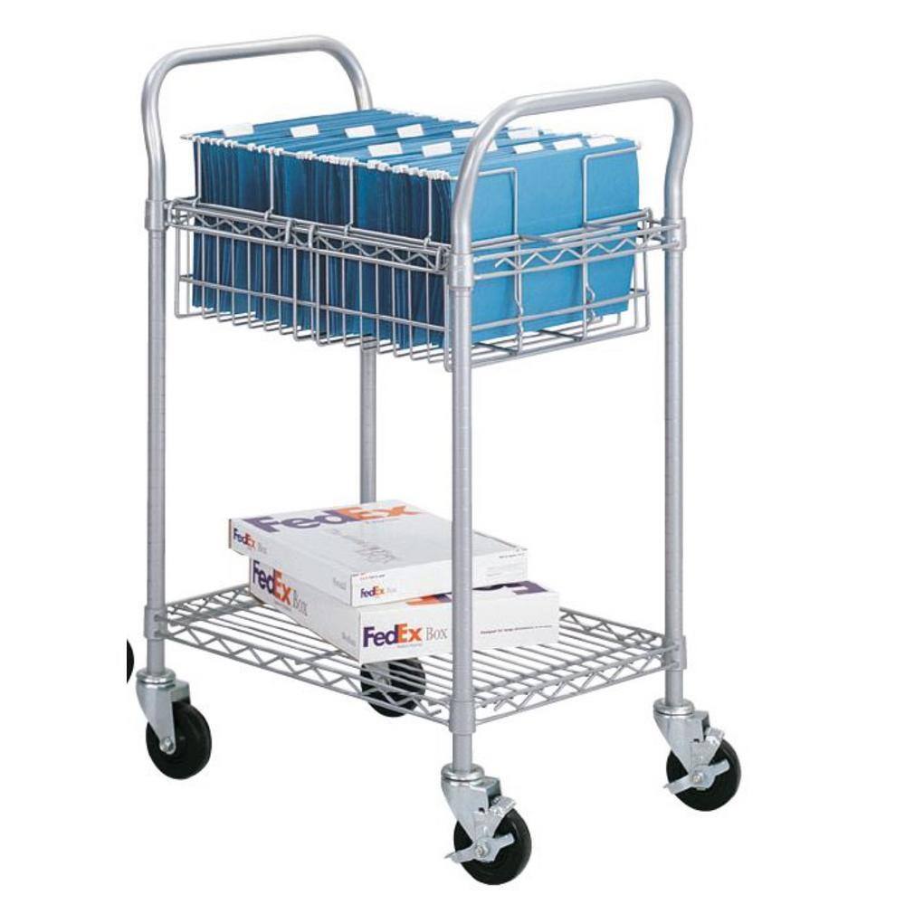 Safco Gary Metal Wire Mail Cart 24 in. W 5235GR