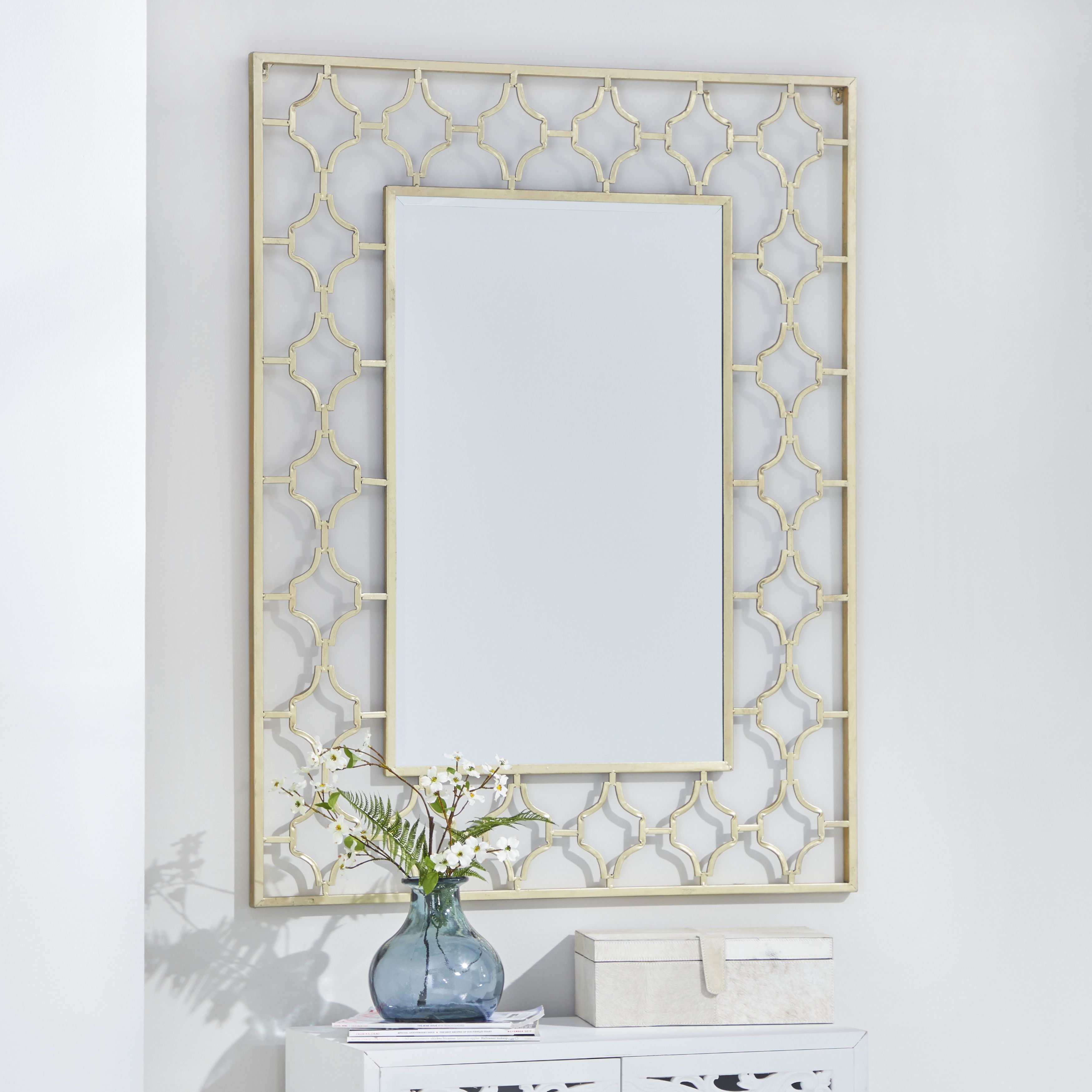 Gold Glam Metal Wall Mirror 50 x 38