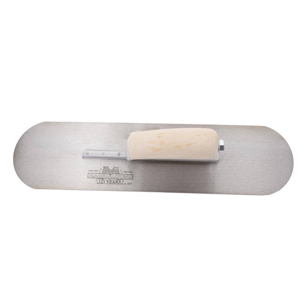 MARSHALLTOWN 16 in. x 4 in. PoolSaver Trowel - Curved Wood Handle SP164P