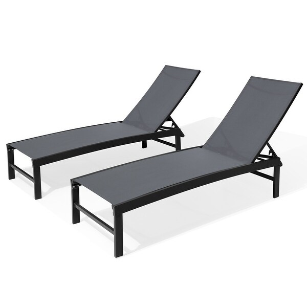 Pellebant Outdoor Patio Adjustable Chaise Lounge Chairs