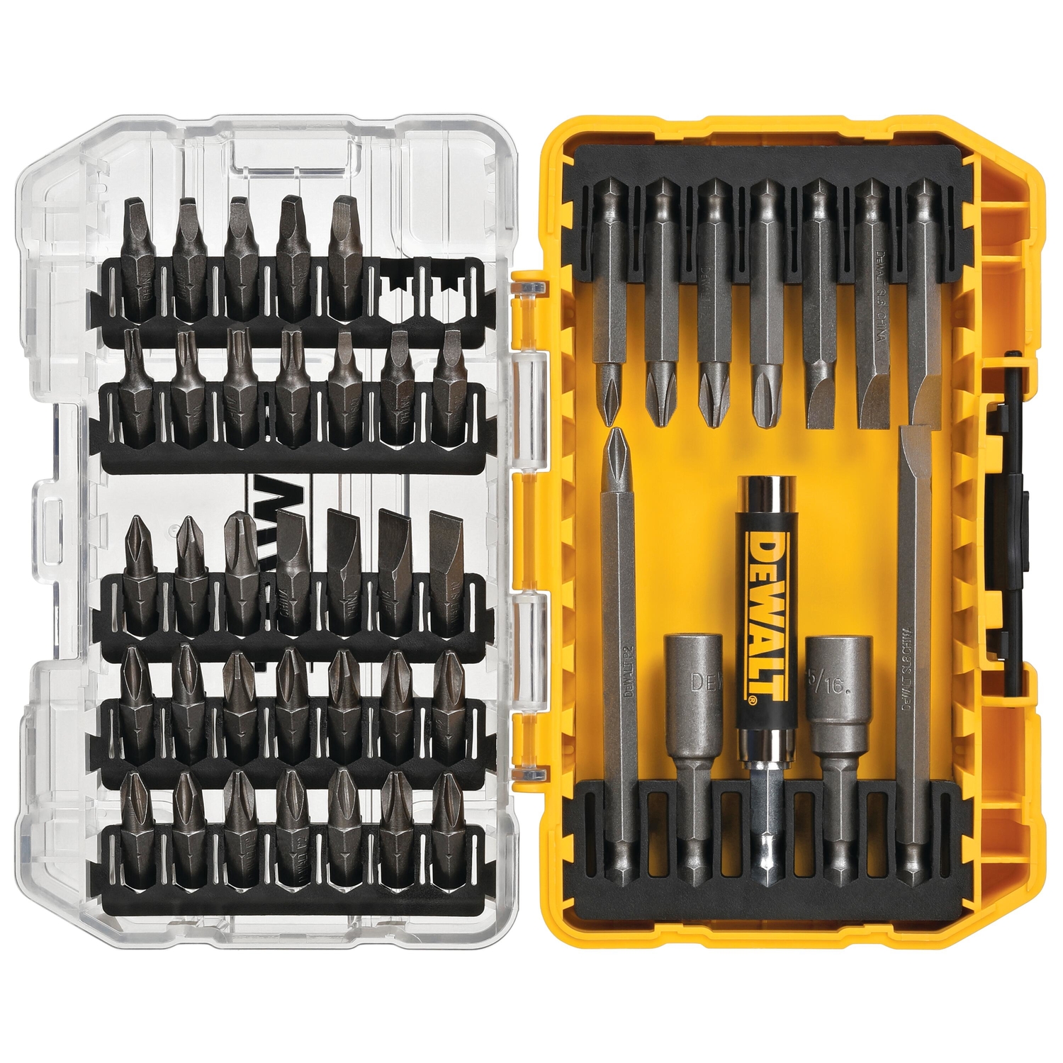 DW 2 in. L Screwdriving Set Heat-Treated Steel 45 pc