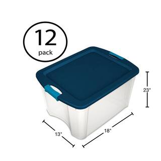 Sterilite 18 Gal. Durable Latch and Carry Storage Bin Box Container (12-Pack) 12 x 14469606