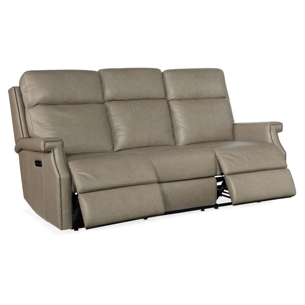 Vaughn Gray Zero Gravity Sofa with Power Headrest