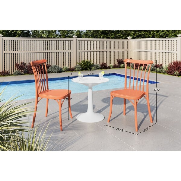 Tiras Chairs and Leonid Table 3Piece Outdoor Dining Set