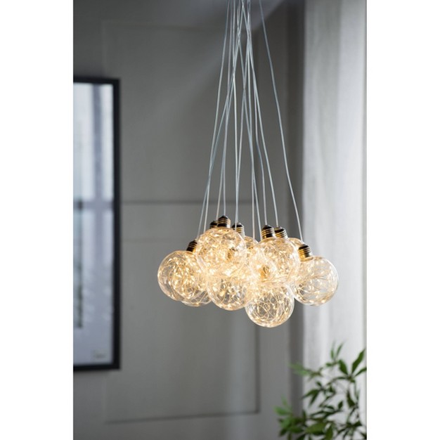 Drop Globes Chandelier Ceiling Light Clear A amp b Home