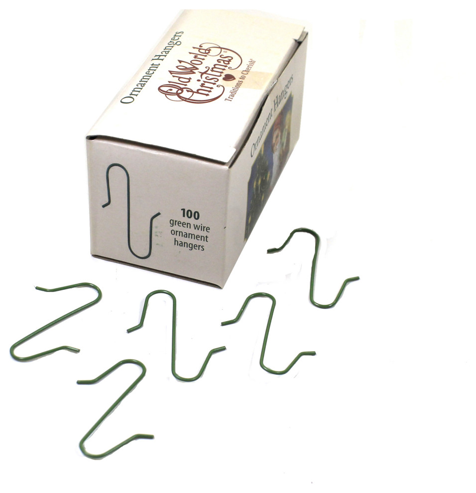 Old World Christmas Green Wire Ornament Hooks Wire Pliable Hangers 1441.   Christmas Ornaments   by Story Book Kids Inc  Houzz