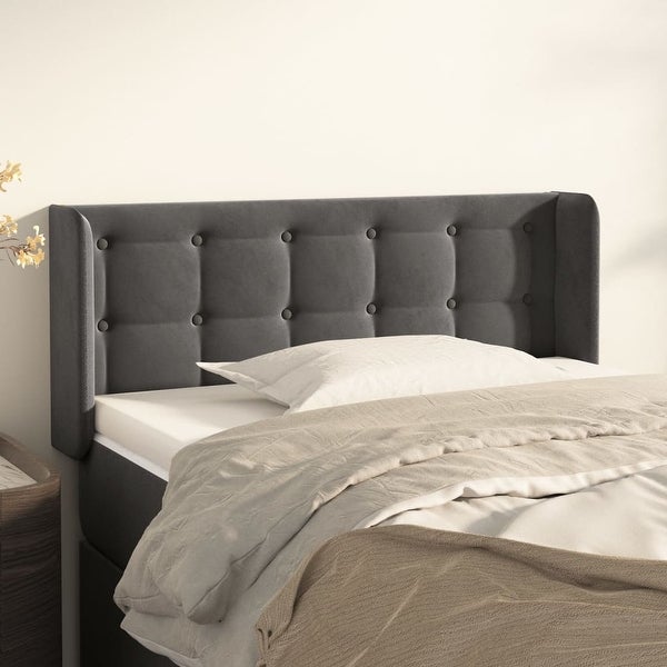 vidaXL Headboard with Ears Dark/Light Gray 40.6