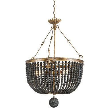 Fabian Wood Bead Chandelier by Southern Living