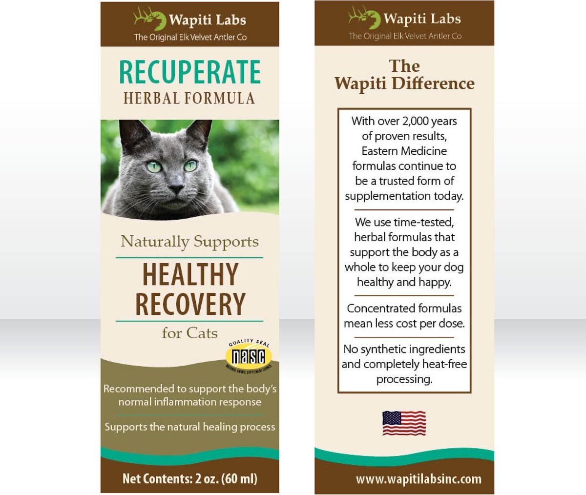 Wapiti Labs Recuperate Formula for Healthy Recovery Cat Supplement