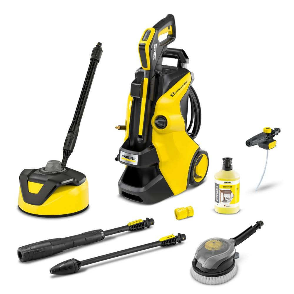 Karcher 2000 PSI 155 GPM K 5 Power Control CHK Cold Water Electric Induction Pressure Washer 2 Spray Wands and Surface Cleaner