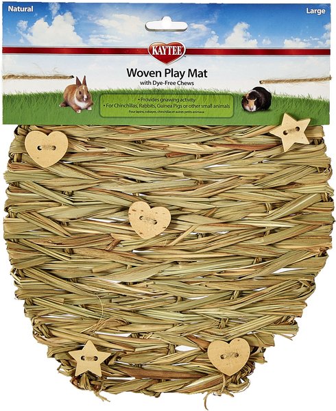 Kaytee Natural Woven Play Mat Small Pet Toy， Large