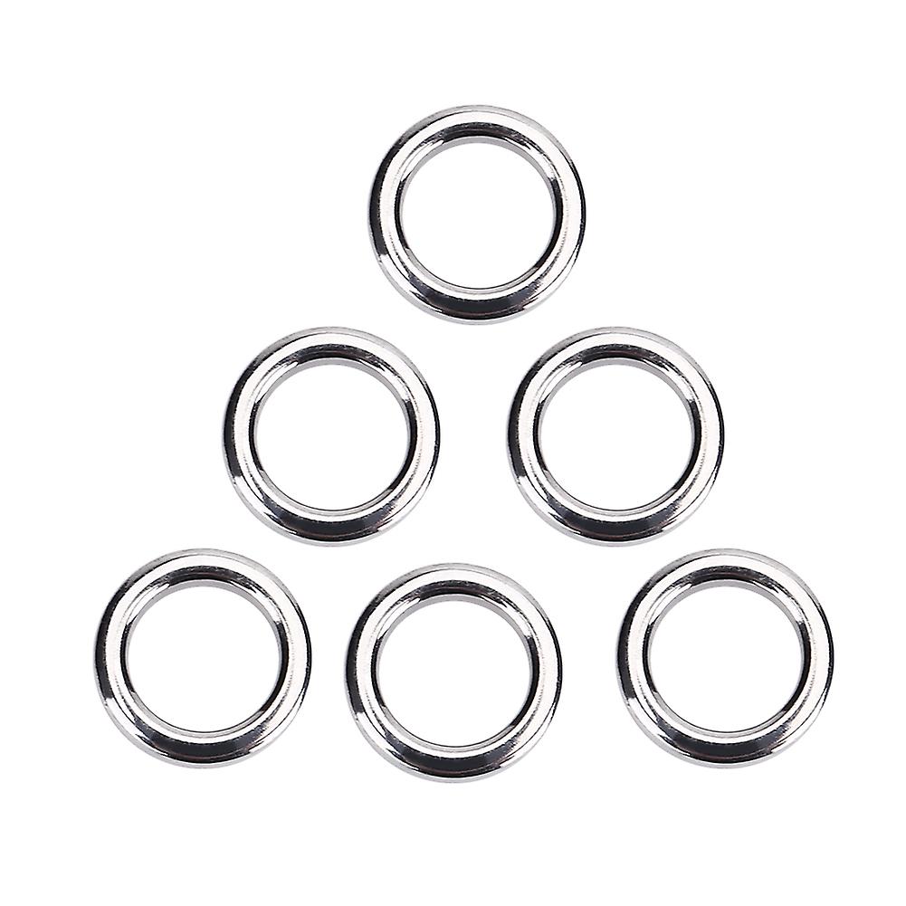 50pcs/set Stainless Steel Fishing Split Rings Lure Bait Connector Accessory (m)