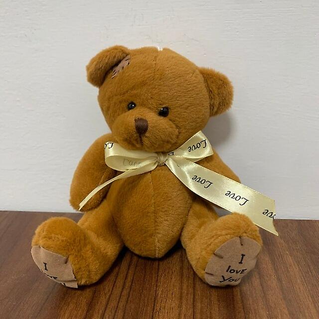 Cute patch bear stuffed toy