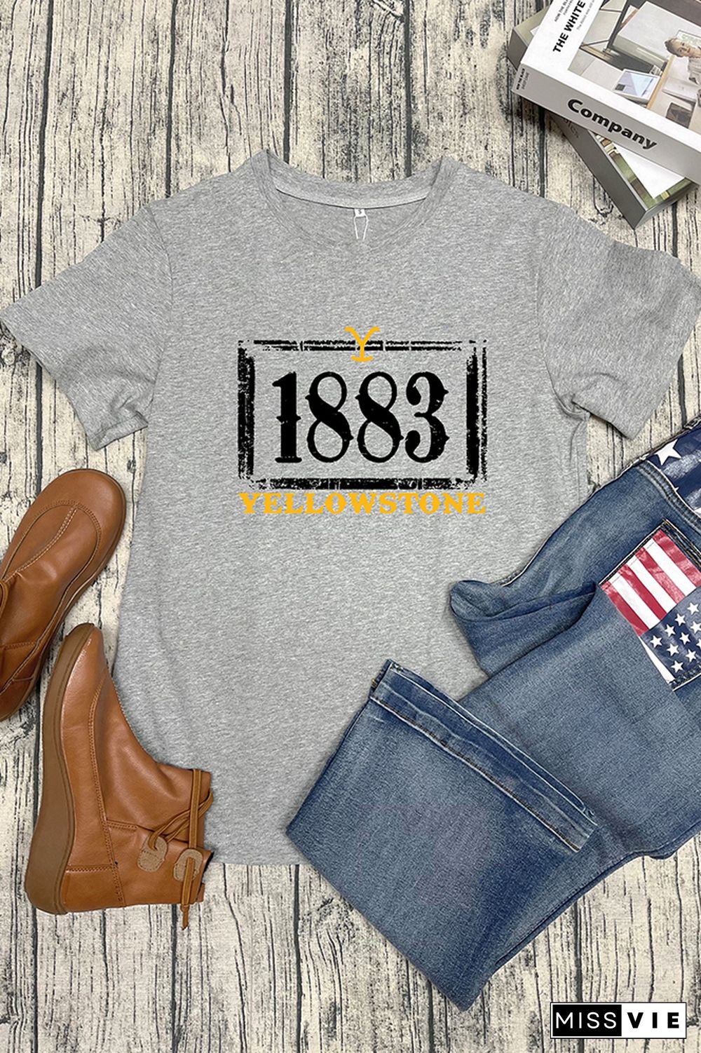 1883 Yellowstone Short Sleeve Graphic Tee Wholesale