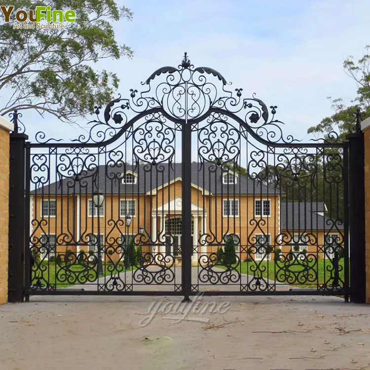 Custom New Style Popular Modern Garden Iron Gate Flower Design