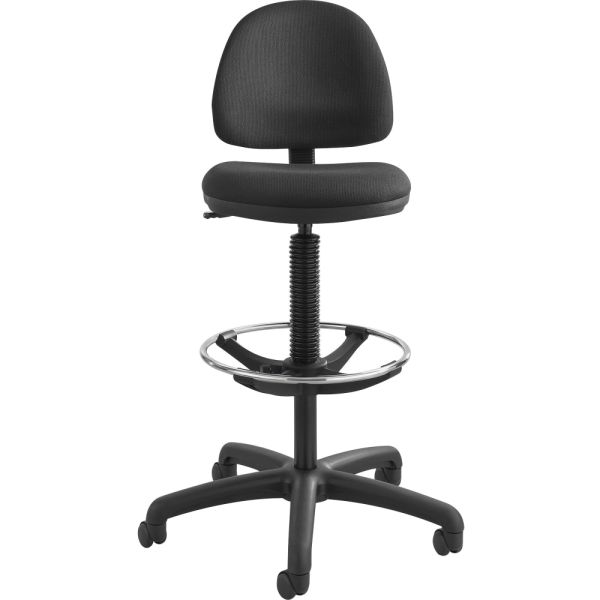 Safco Precision Extended-Height Swivel Stool， Adjustable Footring， Supports Up to 250 lb， 23