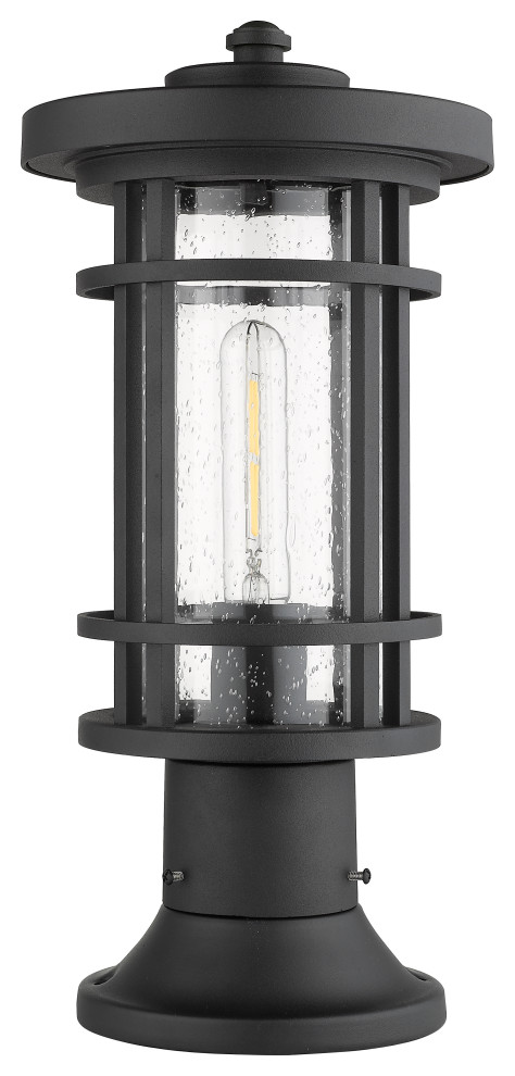 Z Lite 570PHM 553PM BK Jordan 1 Light Outdoor Pier Mounted Fixture   Craftsman   Path Lights   by The Lighthouse  Houzz