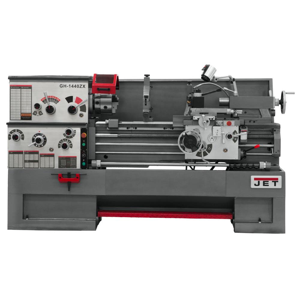 JET Gear Head 14 x 40 ZX Lathe with ACU-RITE 203 DRO and Taper Attachment Installed 321507 from JET