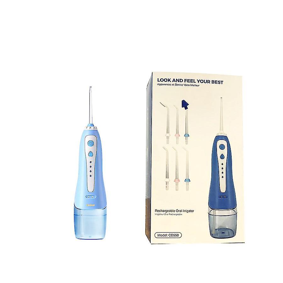 Oral Irrigator Portable Water Dental Flosser Usb Rechargeable Water Jet Floss Tooth Pick 6 Jet Tips 240ml