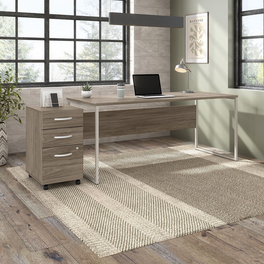 Hybrid 72W x 30D Computer Desk with Drawers by Bush Business Furniture